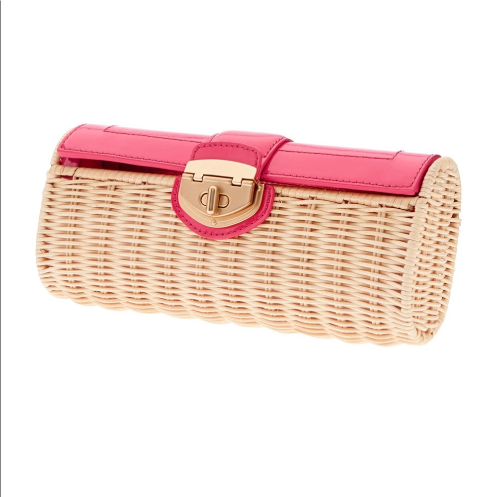 👛 Banana Republic X Milly Patent Wicker Clutch 👛